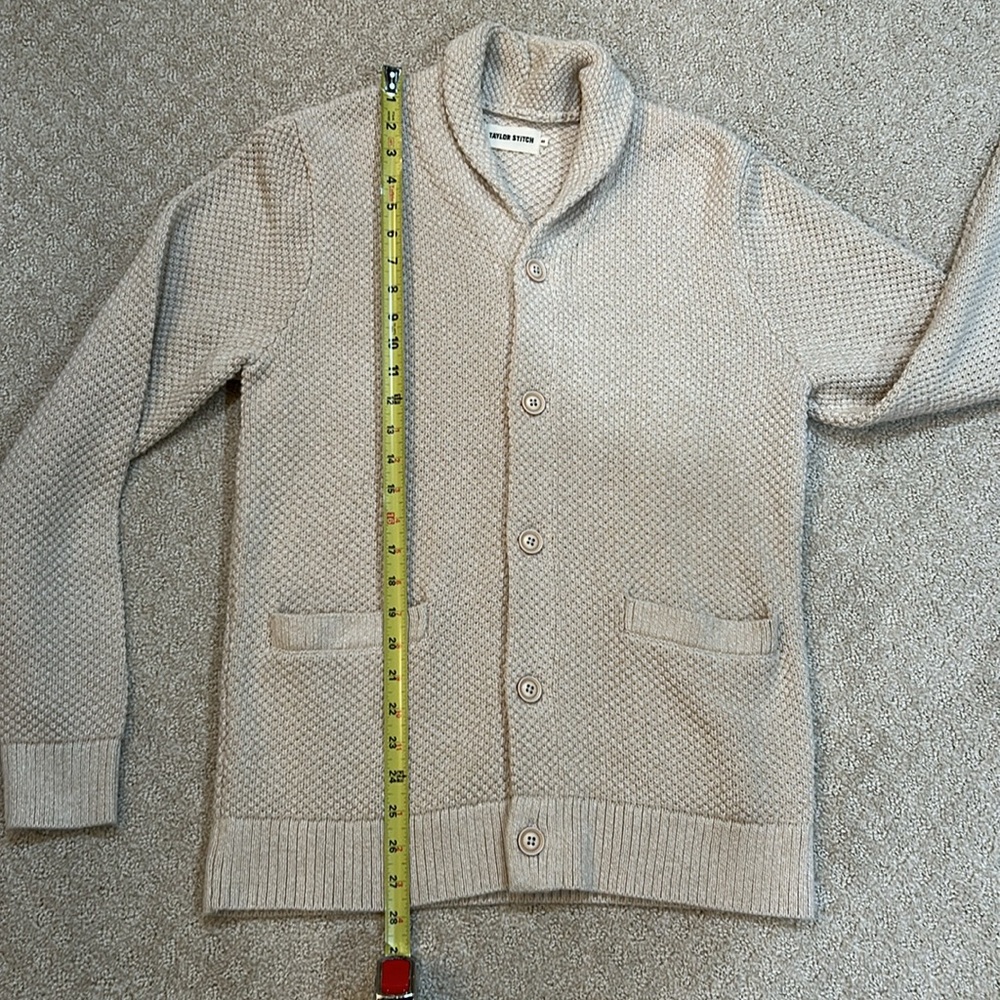 Taylor Stitch Cream Cardigan Sweater - Picture 12 of 13